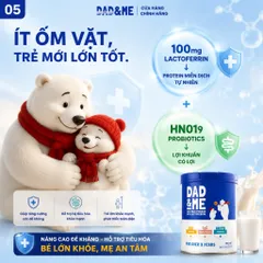 Sữa Bột Dad&Me Kids Milk Powder With Lactoferrin 800g Thực Phẩm Bổ Sung Tăng Đề Kháng Chiều Cao Và Miễn Dịch Cho Bé