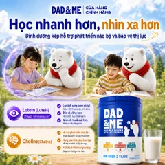 Sữa Bột Dad&Me Kids Milk Powder With Lactoferrin 800g Thực Phẩm Bổ Sung Tăng Đề Kháng Chiều Cao Và Miễn Dịch Cho Bé