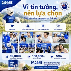 Sữa Bột Dad&Me Kids Milk Powder With Lactoferrin 800g Thực Phẩm Bổ Sung Tăng Đề Kháng Chiều Cao Và Miễn Dịch Cho Bé