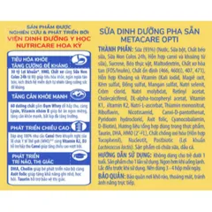 [Combo 2 Thùng] Thùng 48 hộp sữa pha sẵn Nutricare Metacare OPTI vàng 180ml