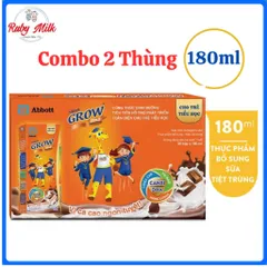 Combo 2 Thùng Sữa Pha Sẵn Abbott Grow Gold Cacao 180ml (bao bì ngẫu nhiên)