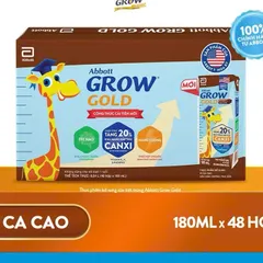 Combo 2 Thùng Sữa Pha Sẵn Abbott Grow Gold Cacao 180ml (bao bì ngẫu nhiên)