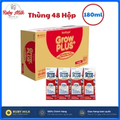 Thùng 48 hộp sữa Nutifood GrowPLUS+ đỏ hộp 180ml (Cho bé Trên 1 tuổi)