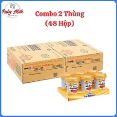 Combo 2 Thùng thực phẩm bổ sung Meiji MeiBalance hương ngũ cốc Hộp 125 ml dành cho người lớn (48 Hộp)