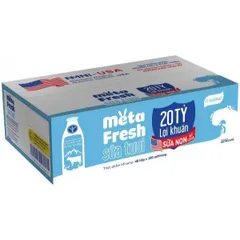 Thùng 48 Hộp Sữa Tươi Nutricare META FRESH Lợi Khuẩn 180ml - Sữa Tươi Tiệt Trùng Bổ Sung Sữa Non Tăng Cường Miễn Dịch
