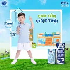 Thùng 48 Hộp Sữa Tươi Nutricare META FRESH Lợi Khuẩn 180ml - Sữa Tươi Tiệt Trùng Bổ Sung Sữa Non Tăng Cường Miễn Dịch