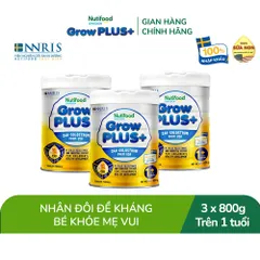 [Combo 2 Lon] Sữa Bột Nutifood GrowPLUS+ Vàng (Sữa Non Tăng Đề Kháng) - Lon 800g - Bao bì thay đổi theo đợt nhập hàng
