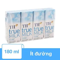 Thùng 48 hộp sữa tươi tiệt trùng ít đường TH true MILK 180ml