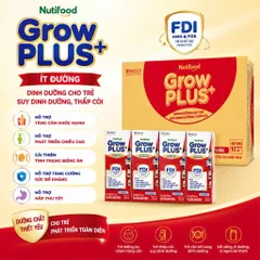 Combo 2 Thùng SBPS Nutifood GrowPLUS+ ít đường Suy Dinh Dưỡng 180ml - Tăng Cân, Tăng Chiều Cao