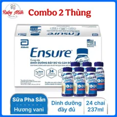 Combo 2 thùng Sữa Pha Sẵn Ensure Original 237ml Vani