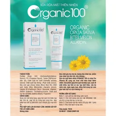 Sữa Rửa Mặt thiên nhiên ORGANIC 100 - Chiết xuất từ cám gạo, vitamin B5