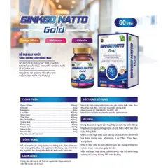 Bổ não GINKGO NATTO, hộp 60 viên nang mềm. BỔ NÃO, Tăng cường lưu thông tuần hoàn não