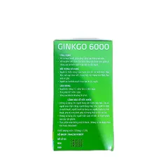 Bổ não GINKGO tăng cường trí nhớ GINKGO BILOBA 6000 lọ 30 viên - Hoạt huyết, tăng cường lưu thông máu não