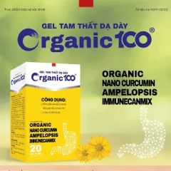 GEL TAM THẤT DẠ DÀY organic100 hộp 20gói x 10ml - Hỗ trợ giảm acid dịch vị dạ dày, giảm ợ hơi ợ chua do viêm dạ dày