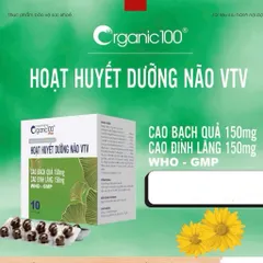 HOẠT HUYẾT DƯỠNG NÃO VTV hộp 100 viên (Bổ não, cải thiện trí nhớ - tăng cường trí nhớ)