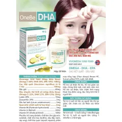 DẦU CÁ OneBe DHA - OMEGA 3 - DHA - EPA hộp 30 viên - Hỗ trợ cải thiện thị lực, làm chậm quá trình thoái hoá điểm vàng