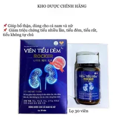 VIÊN TIỂU ĐÊM Rocker lọ 30 viên - Giảm triệu chứng tiểu đêm, tiểu nhiều lần, tiểu rắt, tiểu không tự chủ do thận kém