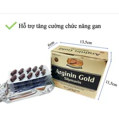 Bổ gan ARGININ GOLD SILYMARIN hộp 60 viên - lợi mật - tăng cường chức năng gan - giải độc gan