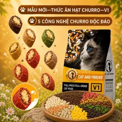 Hạt cho mèo CAT AND FRIEND Pet V1 V2 V3 Urinary gói 5KG siêu topping,chăm sóc tiết niệu,đẩy búi lông dạ dày