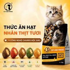 Hạt cho mèo - Thức ăn hạt Cat And Friend Đạm Cao 32% Tăng Cường Sức Khỏe dành cho mèo mọi lứa tuổi chính hãng