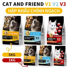Hạt cho mèo CAT AND FRIEND Pet V1 V2 V3 Urinary gói 5KG siêu topping,chăm sóc tiết niệu, hỗ trợ tiêu hóa