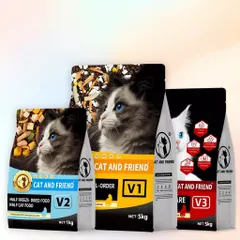 Thức ăn hạt Cat and friend V3 , hỗ trợ thận siêu nhiều topping giúp mèo tăng cân