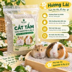Cát Tắm Cao Cao Cấp Cho Hamster Bọ Ú 1KG 5 Mùi Hương Thơm Dễ Chịu Hỗ Trợ Hút Ẩm Khử Mùi Giữ Chuồng Khô Ráo
