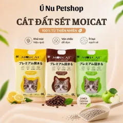 Cát Vệ Sinh Cho Mèo MOI CAT 9L – Cát Đất Sét Vón Cục Khử Mùi, Ít Bụi, Dễ Dọn – 3 Mùi Hương