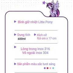 Bình giữ nhiệt hãng Pony, Disney siêu yêu. Bình 2trong1 .Màu sắc hình ảnh siêu đẹp , đáng yêu