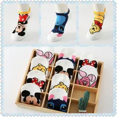 Tất , Vớ Cotton đẹp cho bé hình hoạt hình DISNEY. Dầy dặn họa tiết đẹp .Set vỉ 5 đôi [Ảnh thật, Hàng sẵn]