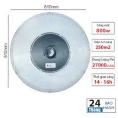 Đèn led năng lượng mặt trời UFO cao cấp 600W, 1000W, Tấm pin liền, Cảm biến chuyển động.