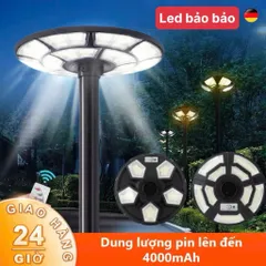 Đèn led năng lượng mặt trời UFO cao cấp 600W, 1000W, Tấm pin liền, Cảm biến chuyển động.