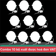 10 bộ Đèn Led âm trần siêu mỏng 6w 9w 12w 18w ánh sáng trắng, vàng - bảo hành 12 tháng xuất được hóa đơn VAT