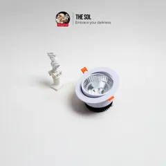 combo 5 Đèn Led Âm Trần COB Đế Xoay 360 Độ 7W/12W/20W/30W Giá Tốt, Dùng Rọi Tường, Soi Tranh