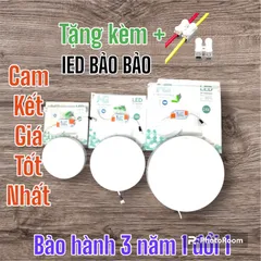 ĐÈN LED siêu sáng ỐP trần NỔI HG viền trắng, viền đen 6w 12w 18w 24w bảo hành 3 năm