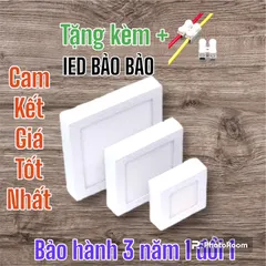 ĐÈN LED siêu sáng ỐP trần NỔI HG viền trắng, viền đen 6w 12w 18w 24w bảo hành 3 năm