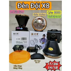 Đèn pin đội đầu cao cấp có kèm dây đội, cục sạc pin trâu có khả năng kháng nước.
