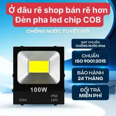 10 Đèn Pha Led 50w COB 5054 đủ công suất.