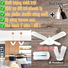 Bóng đèn LED cánh xếp đui E27 tiêu chuẩn - ánh sáng trắng siêu sáng (4 cánh 5 cánh 6 cánh 8 cánh)