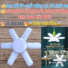 Bóng đèn LED cánh xếp đui E27 tiêu chuẩn - ánh sáng trắng siêu sáng (4 cánh 5 cánh 6 cánh 8 cánh)