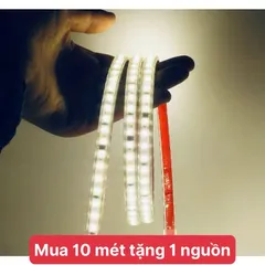 Có sẵn keo - Led dây trắng, vàng, trung tính 220V siêu sáng, hắc trần, trang trí nội thất