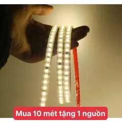 Có sẵn keo - Led dây trắng, vàng, trung tính 220V siêu sáng, hắc trần, trang trí nội thất