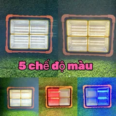 Đèn pin di động đa năng sạc năng lượng mặt trời  có thể sạc điện thoại đi cấm trại câu cá đi tàu biển