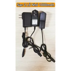 Cục sạc chân nhỏ, chân lớn, 2 lỗ dùng để sạc đèn đội đầu , đèn tích điện, đèn pin,…