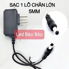 Cục sạc chân nhỏ, chân lớn, 2 lỗ dùng để sạc đèn đội đầu , đèn tích điện, đèn pin,…