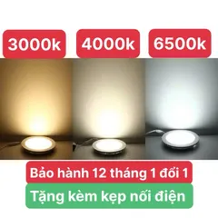 Đèn led âm trần 6w - 9w - 12w -18w . siêu mỏng .ánh sáng trắng vàng - 3 màu