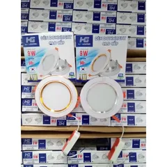 LED âm trần HG dowlight 7w,9w 1 và 3 chế độ viền vàng, bạc (kèm tăng phô)