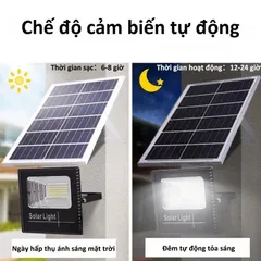 Pha led năng lượng mặt trời cao cấp siêu sáng 500w thân nhôm chiếu sáng sân vườn,nhà xưởng,bãi xe,ao hồ chống nước ip67