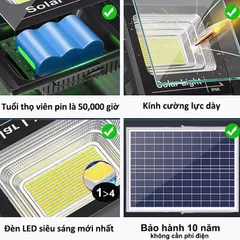 Pha led năng lượng mặt trời cao cấp siêu sáng 500w thân nhôm chiếu sáng sân vườn,nhà xưởng,bãi xe,ao hồ chống nước ip67
