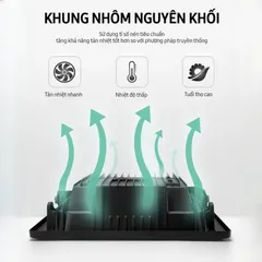 Pha led năng lượng mặt trời cao cấp siêu sáng 500w thân nhôm chiếu sáng sân vườn,nhà xưởng,bãi xe,ao hồ chống nước ip67